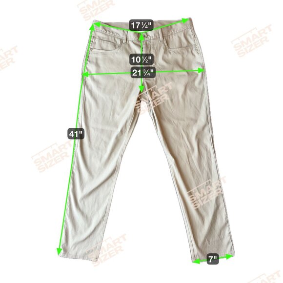 Tommy Bahama Mens Performance Pants Size 34X32 Tan Golf Chino Stretch Comfort - Picture 2 of 8